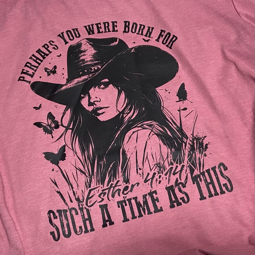 Pink Graphic Tee with Inspirational Quote